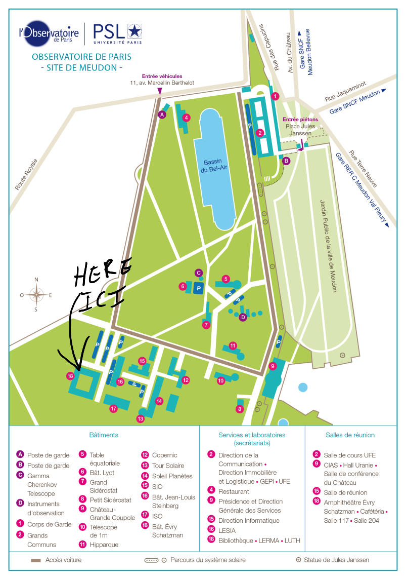 Map of Meudon campus